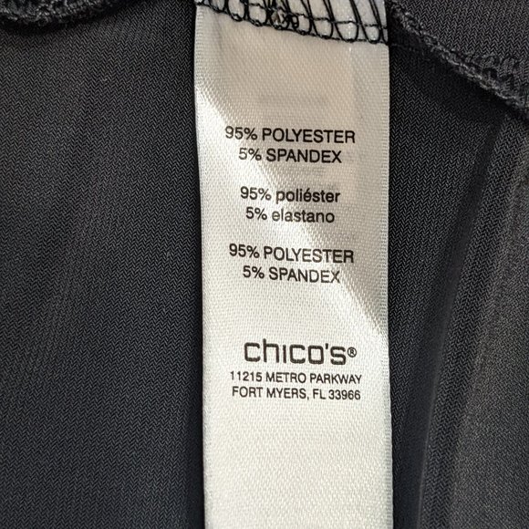 Chico's Dress Women's 1 (Medium) Black Tiered Layered Sleeveless Knee Length - Picture 11 of 11